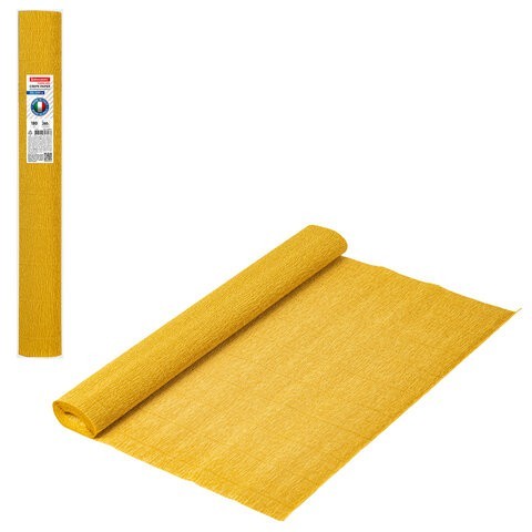 Бумага гофр. Brauberg Fiore 180 г/м2 солнечно-желтая (17e5) 50х250 см 112611 цена за 4 шт