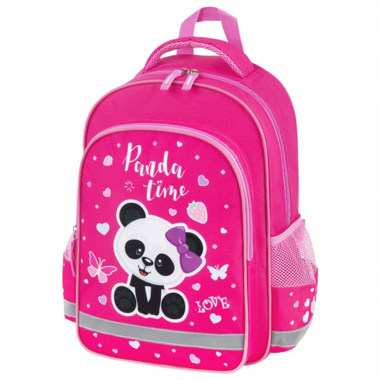 Рюкзак Пифагор School, 1 отделение, 3 кармана, Panda time, 38x28х14 см, 271406