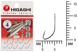 Крючок Higashi Akitakitsune ringed №4 White UV (10 шт)