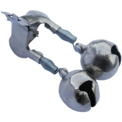 Бубенчик двойной большой с металлической прищепкой Helios (HS-XC-LD009)