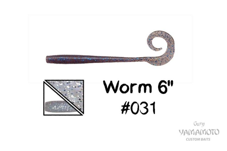 Приманка червь Gary Yamamoto Worm 6" цвет 031, 10 шт