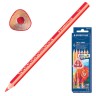 Карандаши цветные трехгранные утолщенные Staedtler Noris Club 6 цветов 4 мм 128 NC6