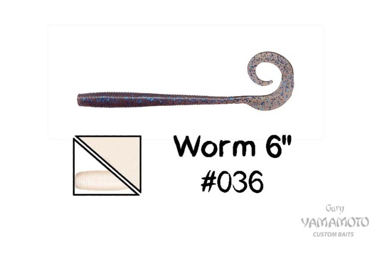 Приманка червь Gary Yamamoto Worm 6" цвет 036, 10 шт