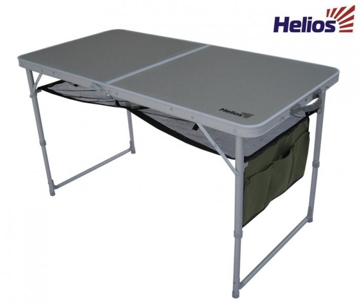 Стол складной с полочкой и боковым карманом Helios