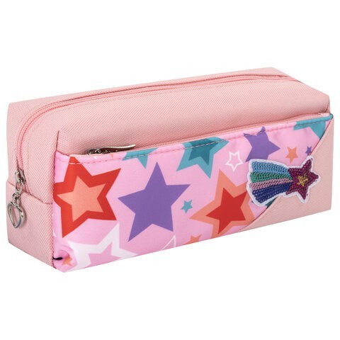 Пенал косметичка Юнландия Stars 2 отделения 270263