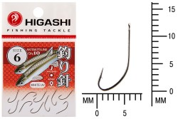 Крючок Higashi Akitakitsune ringed №6 White UV (10 шт)