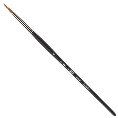 Кисть художественная Brauberg Art Classic колонок, круглая, № 3, короткая ручка 200932