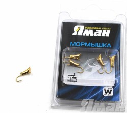 Мормышка вольфрам Яман Blue Fox с ушками, р.5, 1,90 г, цвет золото (5 шт.) Я-МР229