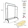 Напольная вешалка для одежды Helex Home W-01 двойная