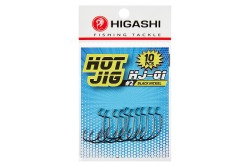 Крючок офсетный Higashi Hot Jig HJ-01 №2 Black Nickel (10 шт)