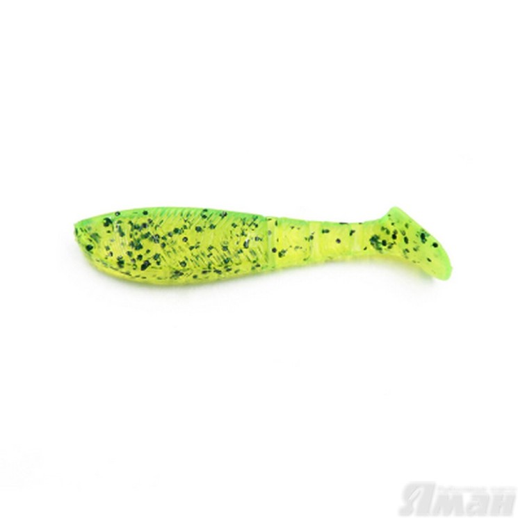 Виброхвост Yaman Light-Flake, 2,5", цвет 10 - Green pepper, 6 шт Y-LF25-10