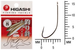 Крючок Higashi Akitakitsune ringed №8 White UV (10 шт)