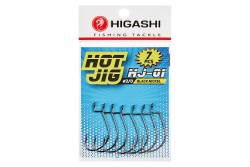 Крючок офсетный Higashi Hot Jig HJ-01 №2/0 Black Nickel (7 шт)