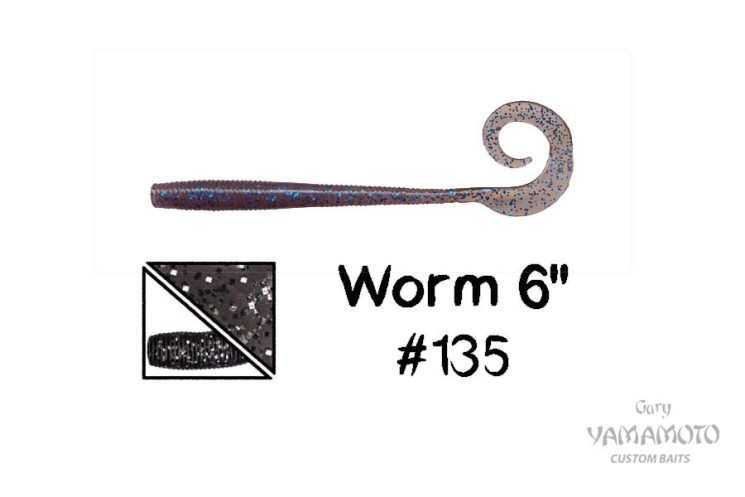 Приманка червь Gary Yamamoto Worm 6" цвет 135, 10 шт