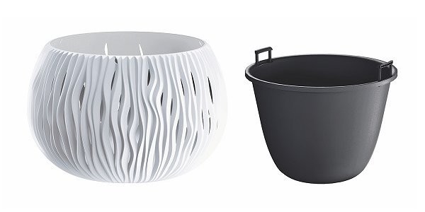 Кашпо для цветов Sandy Bowl DSK290WS-S449 (3,9 л) 2 предмета