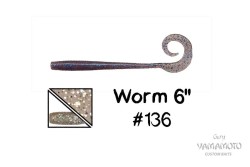 Приманка червь Gary Yamamoto Worm 6" цвет 136, 10 шт