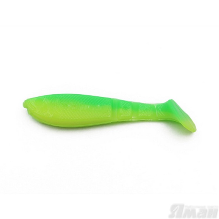 Виброхвост Yaman Light-Flake, 4", цвет 30 - Lime Chartreuse, 4 шт Y-LF4-30