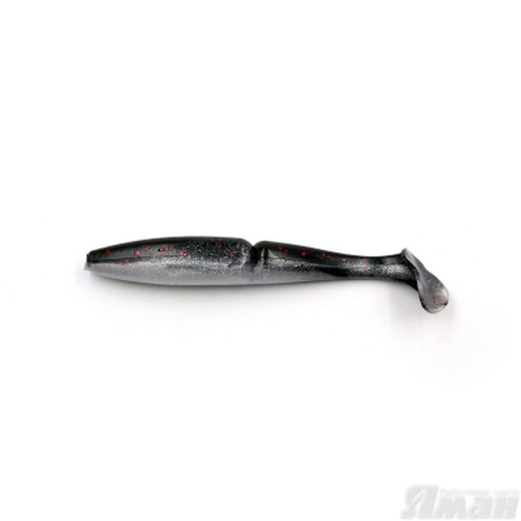 Виброхвост Yaman Mamura, 5", цвет 34 - Black Red Flake Y-M5-34