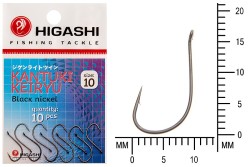 Крючок Higashi Kantuki Keiryu №10 Black Nickel (10 шт)