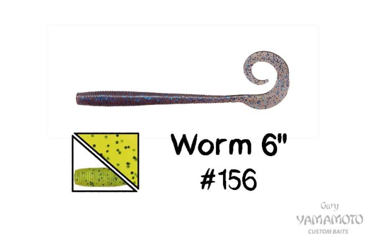 Приманка червь Gary Yamamoto Worm 6" цвет 156, 10 шт
