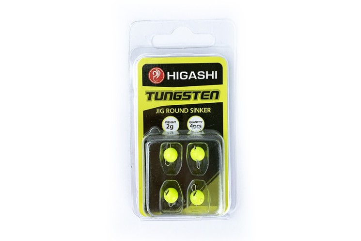 Грузила Higashi Jig Tungsten sinker R Fluo Yellow 2г (4 шт)