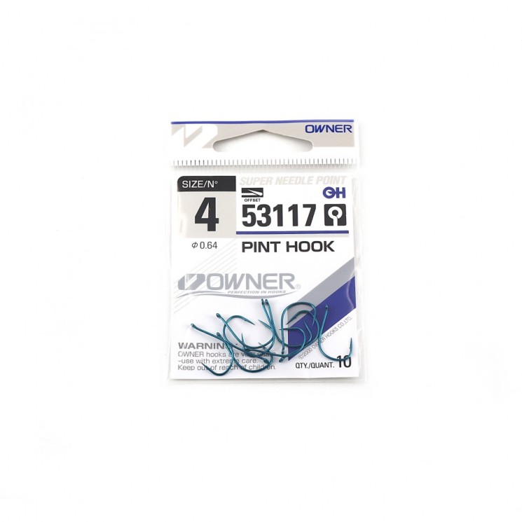 Крючок Owner Pint Hook blue №4 (10 шт)