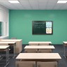 Доска для мела магнитная 100х150 см, зеленая, деревянная окрашенная рамка, Brauberg, 236894
