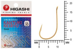 Крючок Higashi Kantuki Keiryu №10 Gold (10 шт)