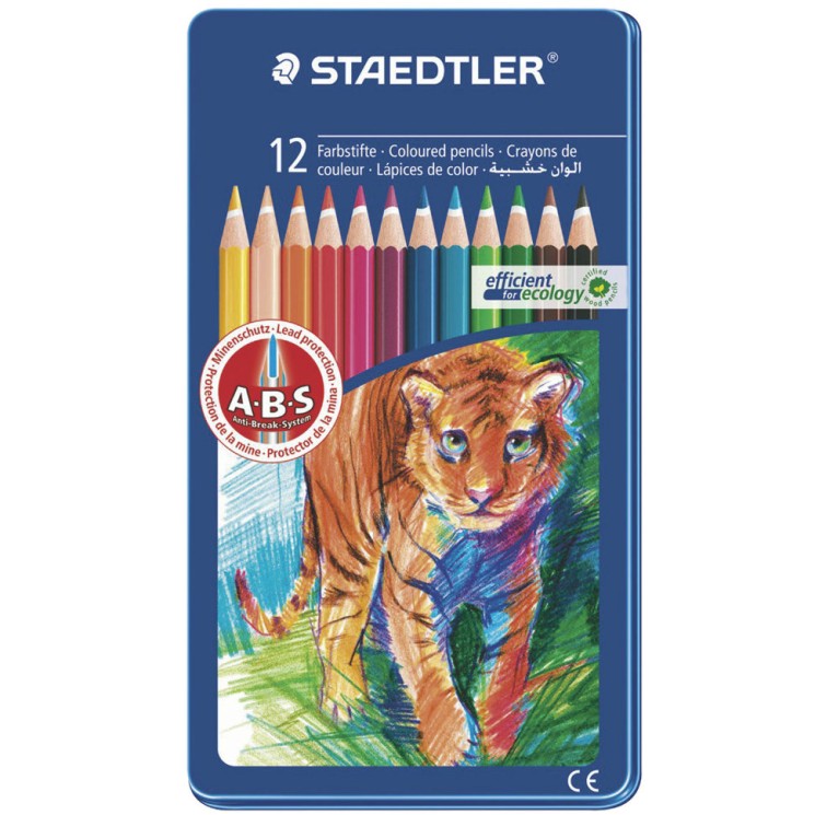 Карандаши цветные Staedtler  Noris club 12 цветов в пенале 145 AM12