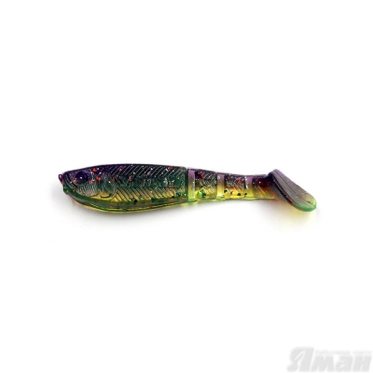Виброхвост Yaman Light-Flake, 3", цвет 15 - Violet Lime, 5 шт Y-LF3-15