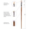 Кисть художественная Brauberg Art Classic щетина, овальная, № 16, длинная ручка 200734