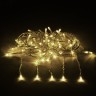 Светодиодная гирлянда для дома (желтый свет) Vegas Занавес 156 LED, 12 нитей, 1,5х1,5 м, 220V 55079