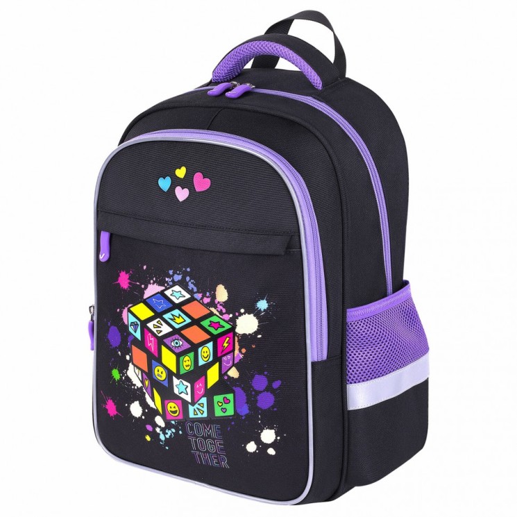 Рюкзак Brauberg Favour, 2 отделения, 3 кармана, Bright cube, 40х29х15 см, 271418