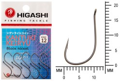 Крючок Higashi Kantuki Keiryu №12 Black Nickel (10 шт)