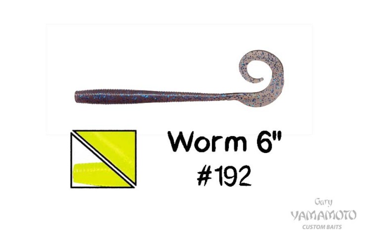 Приманка червь Gary Yamamoto Worm 6" цвет 192, 10 шт