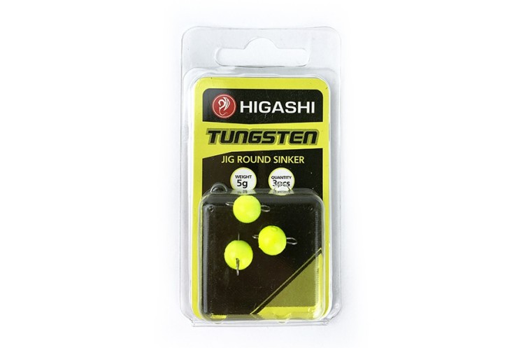 Грузила Higashi Jig Tungsten sinker R Fluo Yellow 5г (3 шт)