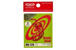 Крючок офсетный Vanfook DM-22 №1/0 Red (7 шт)