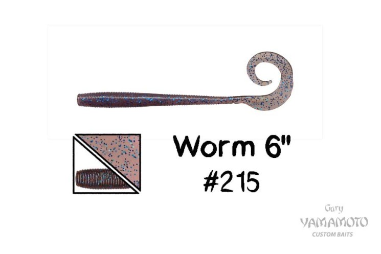 Приманка червь Gary Yamamoto Worm 6" цвет 215, 10 шт
