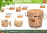 Ушат шайка для бани Банные Штучки Цветы липа 15 л 33429