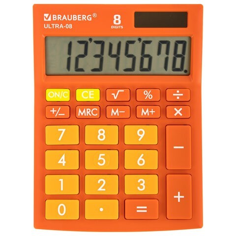 Калькулятор настольный компактный Brauberg Ultra-08-RG 8 разрядов 250511