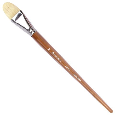 Кисть художественная Brauberg Art Classic щетина, овальная, № 36, длинная ручка 200741