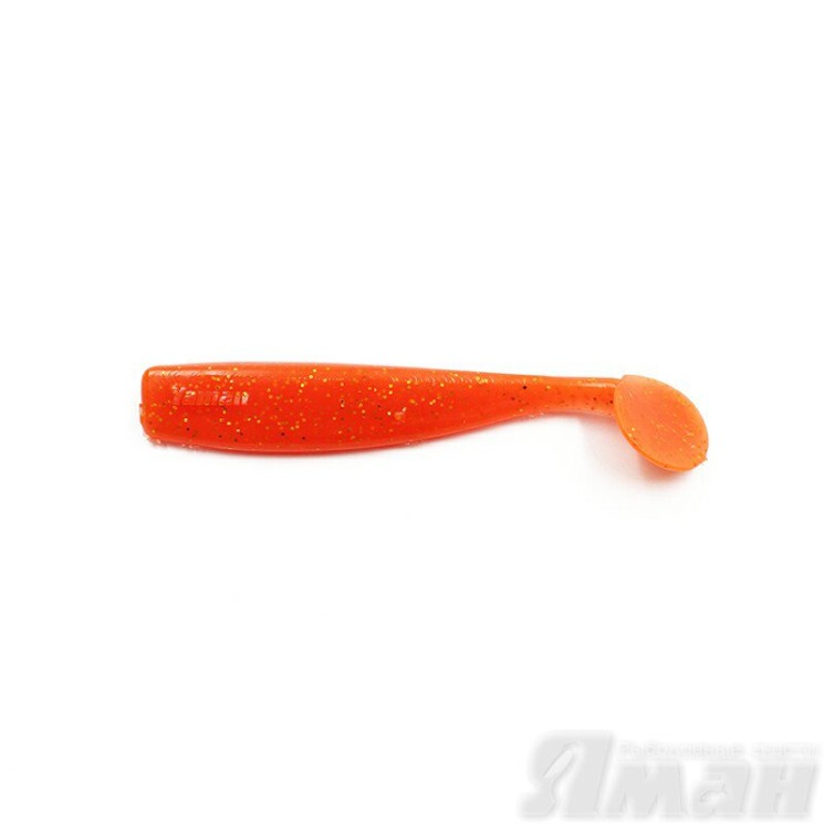 Виброхвост Yaman Spry Minnow, 5,5" цвет 03 - Carrot gold flake, 4 шт Y-SM55-03