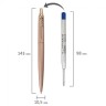 Ручка шариковая Parker "Jotter XL Monochrome Pink Gold PGT", розовое золото, сталь, синяя, 143765