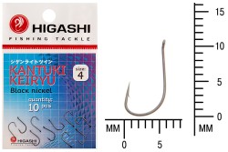 Крючок Higashi Kantuki Keiryu №4 Black Nickel (10 шт)