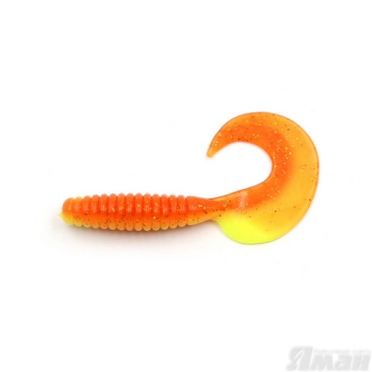 Твистер Yaman Spiral, 6", цвет 25 - Sunshine, 4 шт Y-S6-25