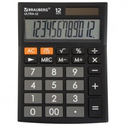 Калькулятор настольный Brauberg Ultra-12-BK 12 разрядов 250491