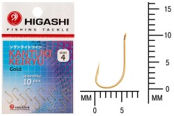 Крючок Higashi Kantuki Keiryu №4 Gold (10 шт)