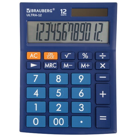 Калькулятор настольный Brauberg Ultra-12-BU 12 разрядов 250492