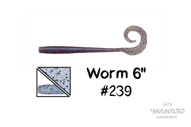 Приманка червь Gary Yamamoto Worm 6" цвет 239, 10 шт
