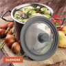 Крышка для сковороды и кастрюли универсальная Daswerk (24/26/28 см) серая 607591